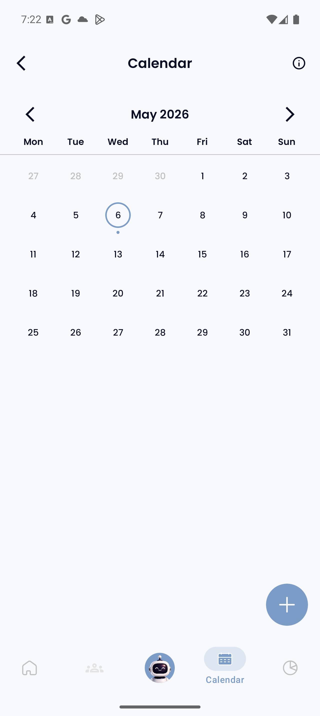 Calendar view